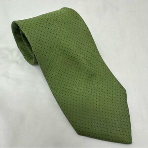 Brooks Brothers Pure Silk Green Polka Dot Tie